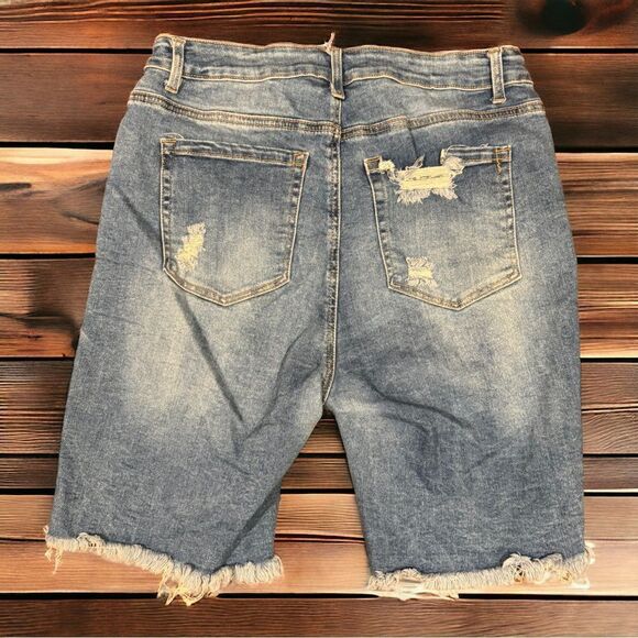 Wax Jeans Distressed Women’s High Waist Shorts Size 3X - Picture 3 of 10